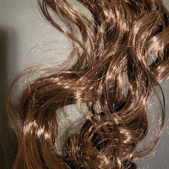 NEW Hair Extension, Synthetic, Clip, Med. Reddish/Golden Brown, 18" - Picture 11 of 15